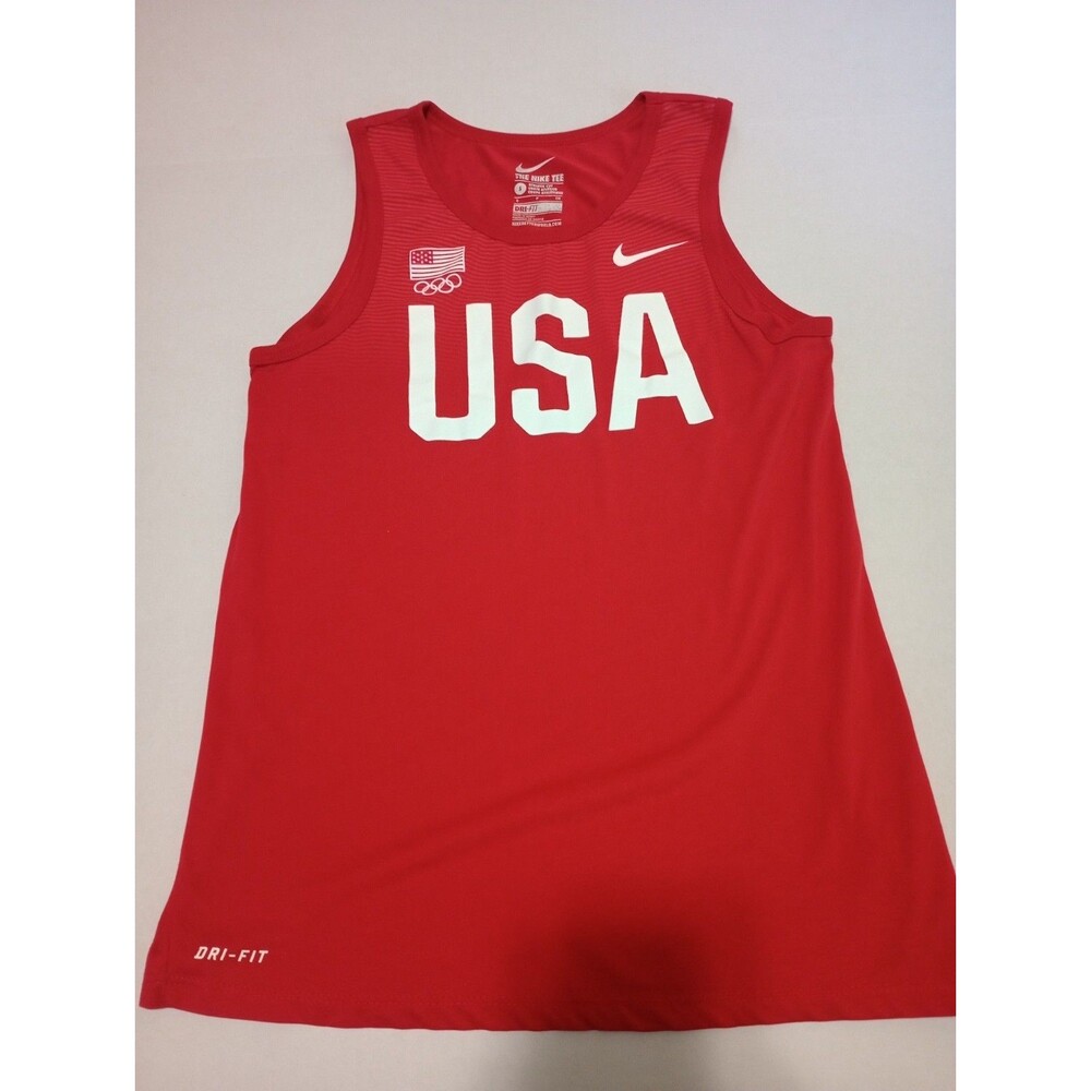 Nike USA Olympic Team Tank Top Size Small Red USA